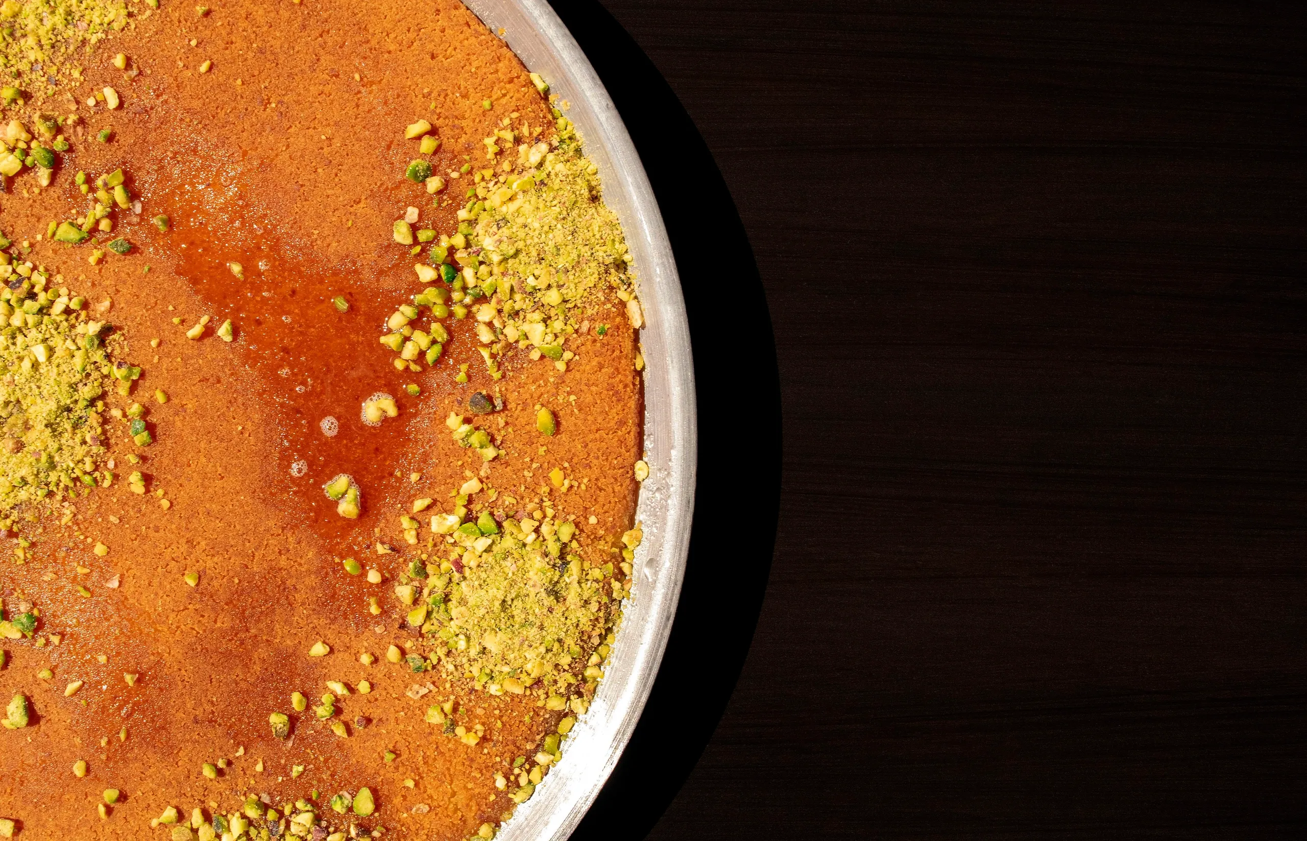 Golden, crisp kunafa dessert
